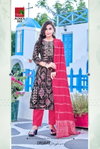Monica By Chhaya Printed Silk Embroidery Kurti With Bottom Dupatta Wholesalers In Delhi